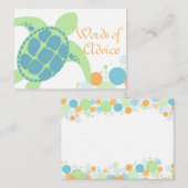 Kaarten voor advies aan baby showers (Voorkant / Achterkant)