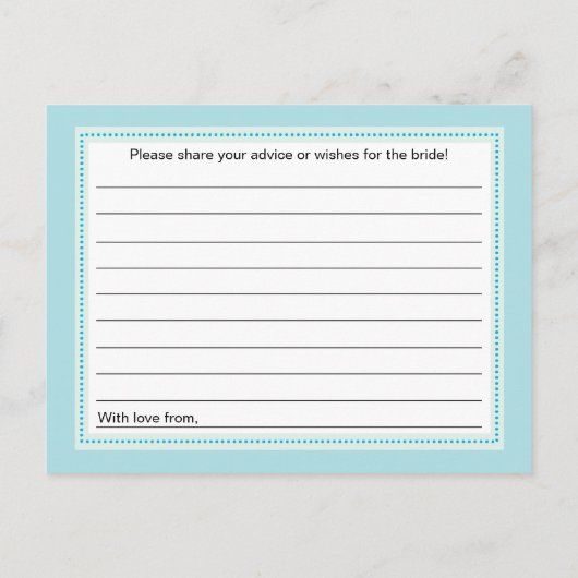 Kaarten voor advies aan vrijgezellenfeesten (Achterkant)