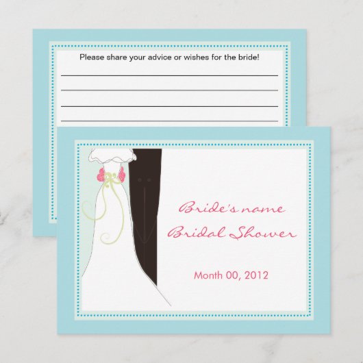 Kaarten voor advies aan vrijgezellenfeesten (Voorkant / Achterkant)