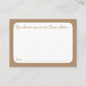 Kaarten voor advies aan vrijgezellenfeesten (Achterkant)