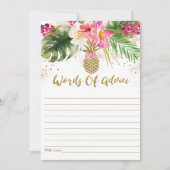 Kaarten voor advies over ananas tropische Baby sho (Voorkant)