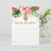 Kaarten voor advies over ananas tropische Baby sho (Staand voorkant)