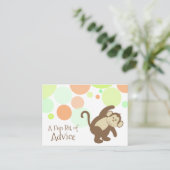 Kaarten voor advies over Baby showers uit de apeng (Staand voorkant)