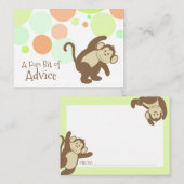 Kaarten voor advies over Baby showers uit de apeng (Voorkant / Achterkant)