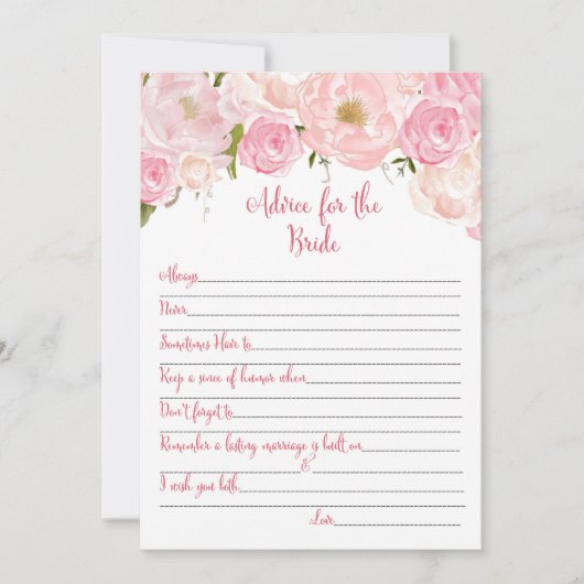 Kaarten voor advies over Floral Vrijgezellenfeest (Voorkant)