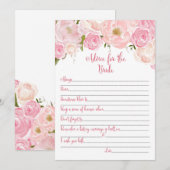 Kaarten voor advies over Floral Vrijgezellenfeest (Voorkant / Achterkant)