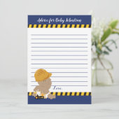 Kaarten voor advies over het Baby shower van const (Staand voorkant)