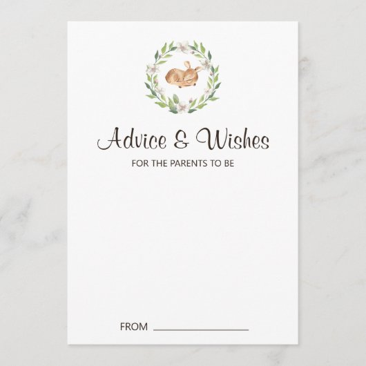 Kaarten voor advies over het Baby shower van Flora (Voorkant)