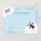 Kaarten voor advies over het Baby shower van het l (Achterkant)