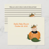 Kaarten voor advies over kleine Baby showers met h (Voorkant / Achterkant)