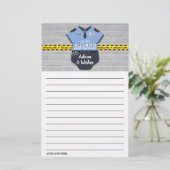 Kaarten voor advies van de politie-Baby shower (Staand voorkant)