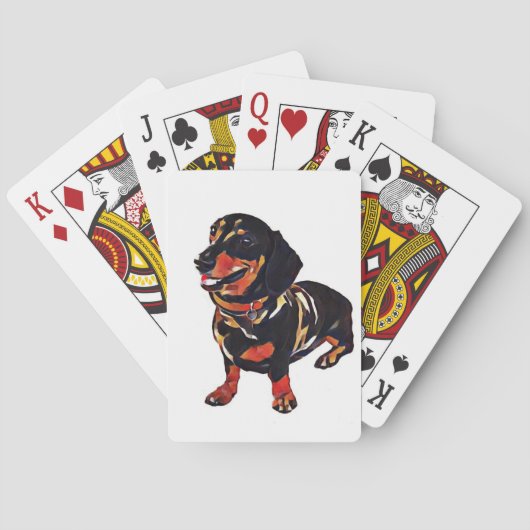 Kaarten voor afspelen van dachshund klassiek (Achterkant)