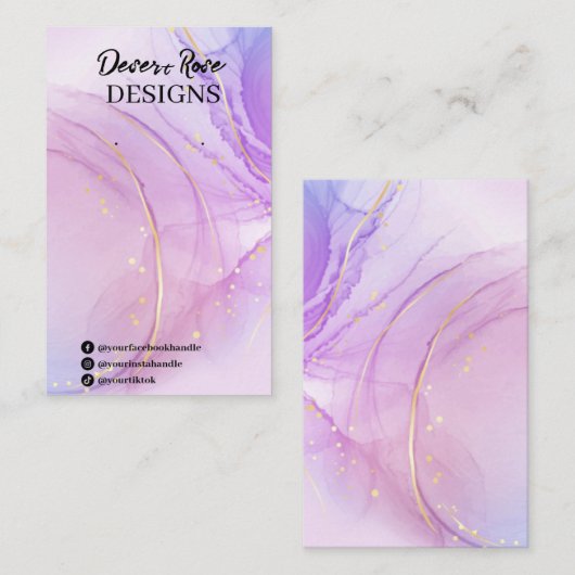 Kaarten voor alcoholinkt visitekaartje (Voorkant / Achterkant)