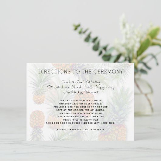 Kaarten voor ananassoorten weduwschap met twee zij (Staand voorkant)