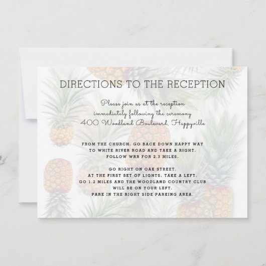 Kaarten voor ananassoorten weduwschap met twee zij (Achterkant)