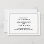 Kaarten voor annulering van bruiloft (Voorkant)