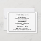 Kaarten voor annulering van bruiloft (Voorkant)