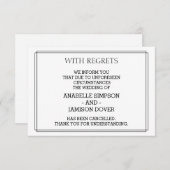 Kaarten voor annulering van bruiloft (Voorkant / Achterkant)