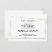 Kaarten voor annulering van verjaardagsfeest (Voorkant / Achterkant)