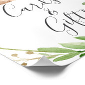 Kaarten voor beer Baby shower en cadeaubonnen Poster (Hoek)