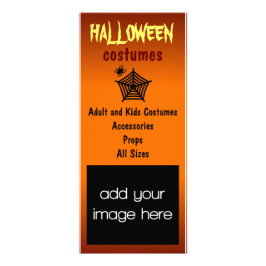 Kaarten voor Black Spider en Web Halloween Costume Reclamekaart