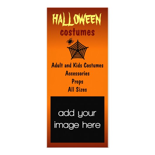 Kaarten voor Black Spider en Web Halloween Costume Reclamekaart (Voorkant)