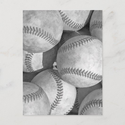 Kaarten voor Black & White Baseball Post (Voorkant)