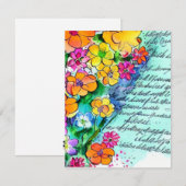 Kaarten voor bloemen en brieven notitiekaartje (Voorkant / Achterkant)