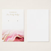 Kaarten voor Blush Pink Gold Agate Display Visitekaartje (Voorkant /achterkant)