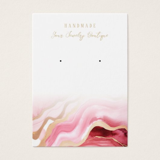 Kaarten voor Blush Pink Gold Agate Display Visitekaartje (Voorkant)