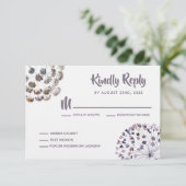 Kaarten voor Boho Wedding Invitation RSVP Response Kaartje (Staand voorkant)