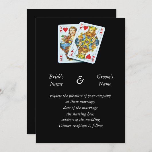 Kaarten voor bruiloft (Voorkant / Achterkant)