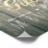 Kaarten voor bruiloft en cadeaus Rustic Wood Mason Poster (Hoek)