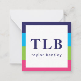 Kaarten voor Cadeautjes voor Bright Rugby Stripes Notitiekaartje