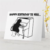 KAARTEN VOOR CAT-PIANO BIRTHDAY CARDS (Gele Bloem)