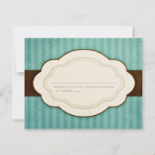 Kaarten voor  Charm Blue en Chocolate Response RSVP Kaartje (Achterkant)