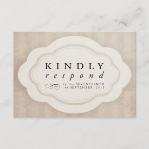 Kaarten voor Charm Cream-respons RSVP Kaartje