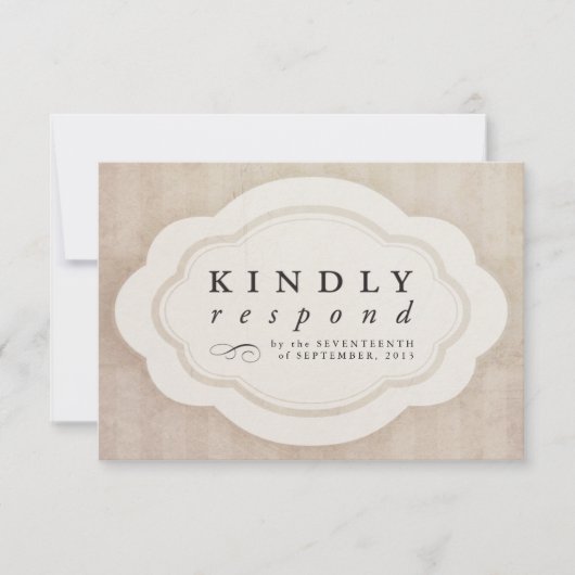 Kaarten voor Charm Cream-respons RSVP Kaartje (Voorkant)