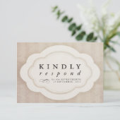 Kaarten voor Charm Cream-respons RSVP Kaartje (Staand voorkant)