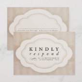 Kaarten voor Charm Cream-respons RSVP Kaartje (Voorkant / Achterkant)