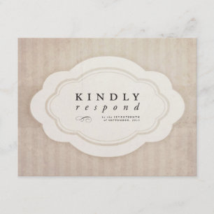 Kaarten voor Charm Cream-respons RSVP Kaartje