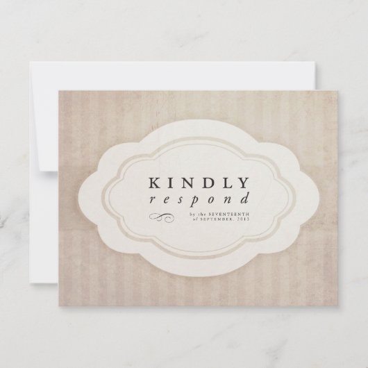 Kaarten voor Charm Cream-respons RSVP Kaartje (Voorkant)