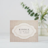 Kaarten voor Charm Cream-respons RSVP Kaartje (Staand voorkant)