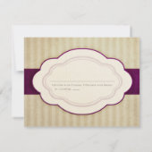 Kaarten voor  Charm Ivory & Eggplant Response RSVP Kaartje (Achterkant)