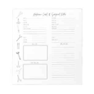 Kaarten voor chirurgische technische specificaties notitieblok