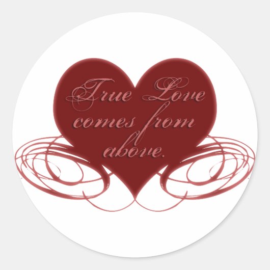 Kaarten voor Christelijke Valentijnsdag, T - shirt Ronde Sticker (Voorkant)