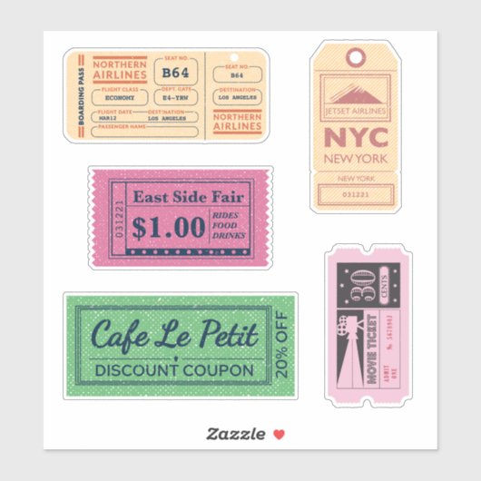 Kaarten voor  cinema sticker (Vel)