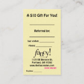 Kaarten voor clientverwijzing aanbevelingskaartje (Achterkant)