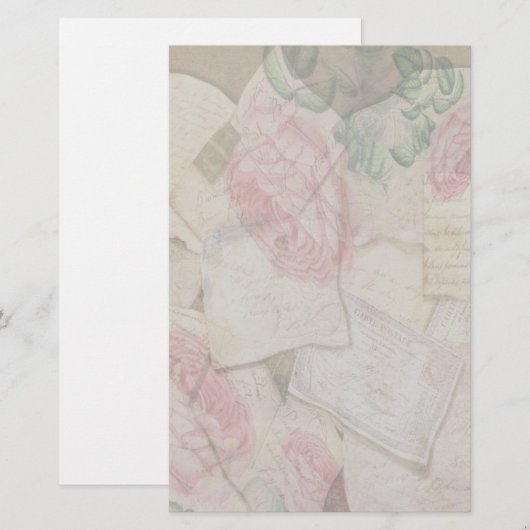  Kaarten voor collage, Franse brieven en post (Voorkant / Achterkant)