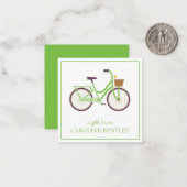 Kaarten voor Cute Bicycle Gift Enclosure Notitiekaartje (Voorkant / Achterkant in situ)